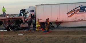 Terrible Crash, 4 Trucks Involved (I-70 Closed)