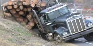 Ditched Kenworth Log Truck Recovery