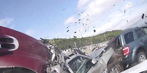 Near Death GoPro Dash Cam Video Highway Accident