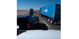 Instant Karma For Brake Checking A Semi Truck